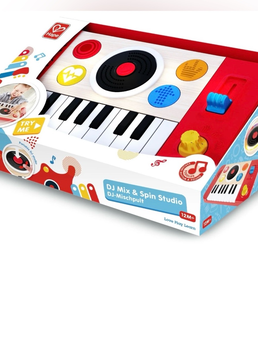 Kids DJ Mix & Spin Studio Lights & Sound Music Keyboard Toy NIB